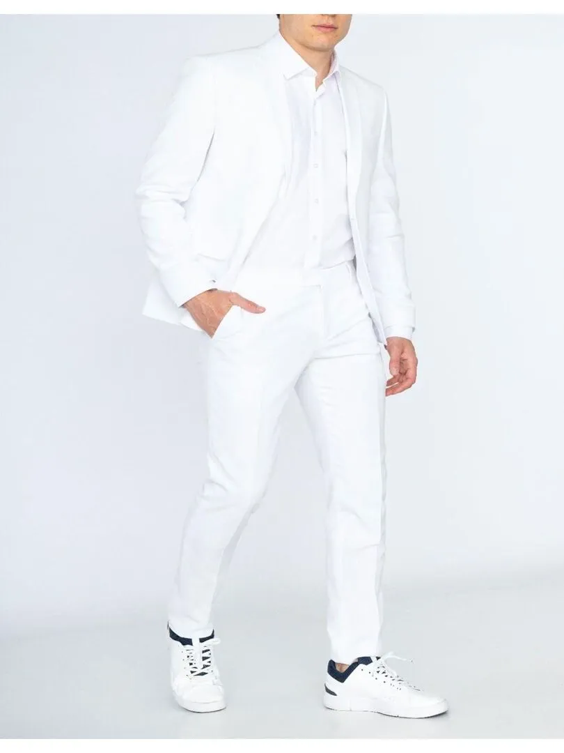Costume en lin Kebello - Blanc Blanc